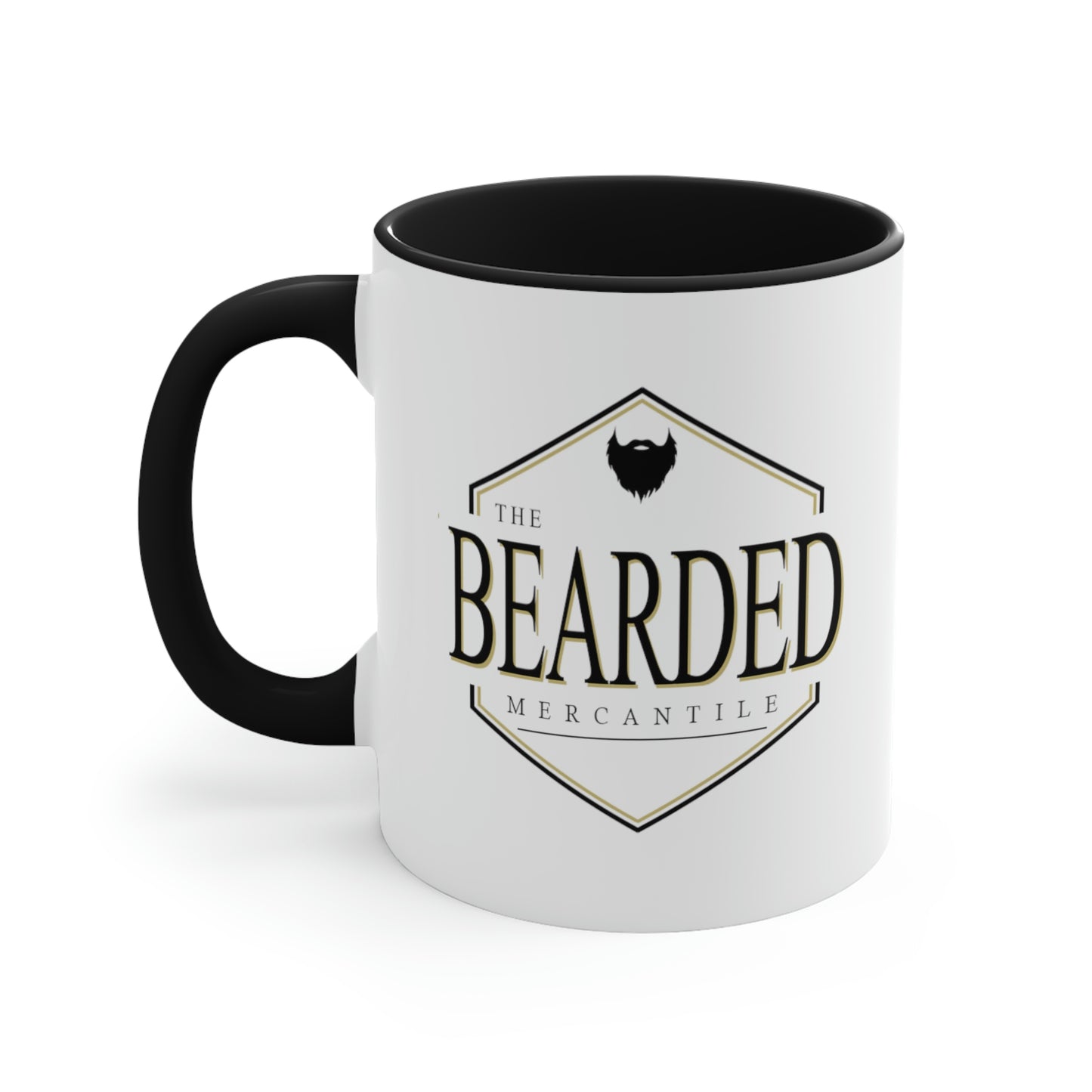 Bearded Mercantile Logo | Two-Tone 11 oz. Coffee Mug