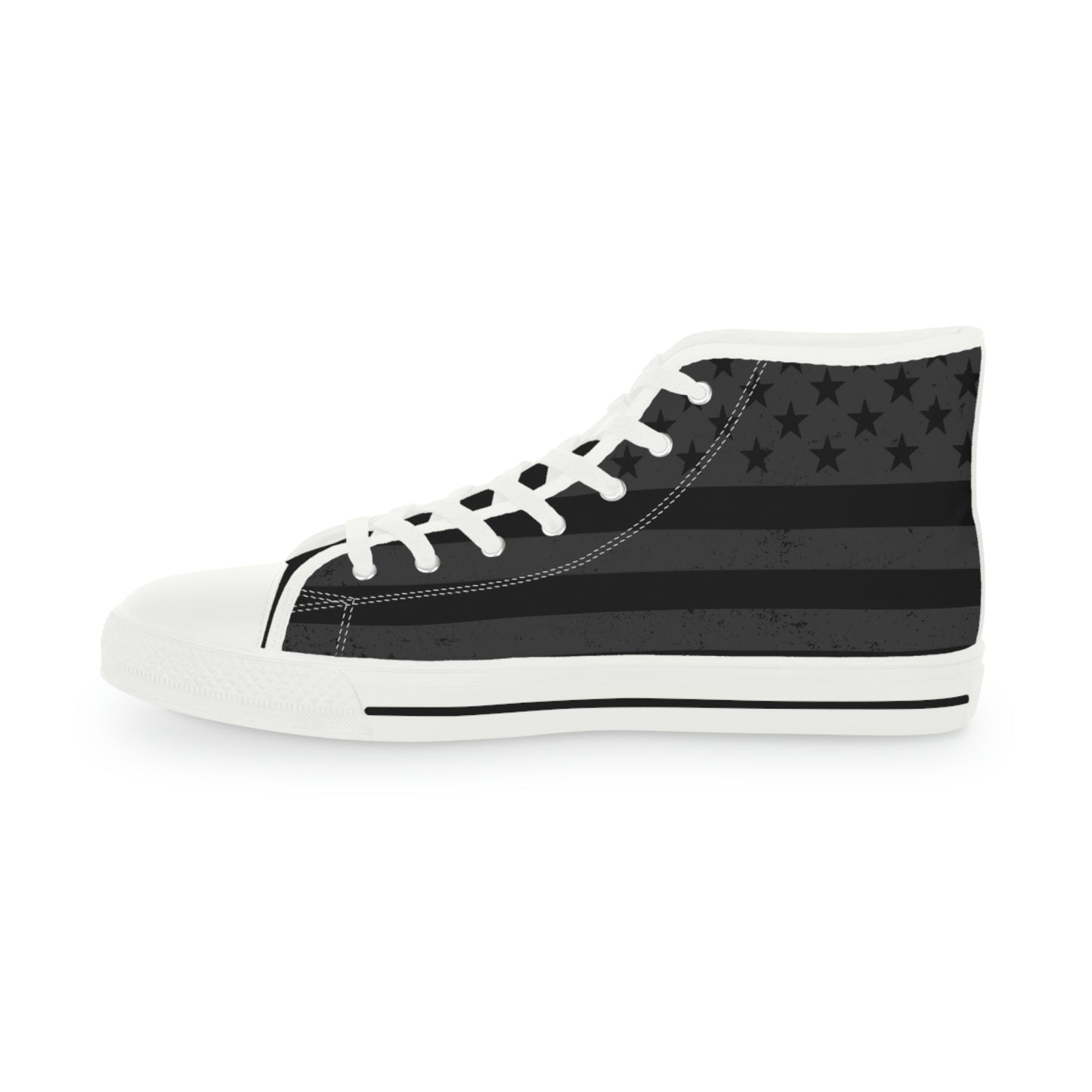 Distressed 'Merican Flag - Black | High Top