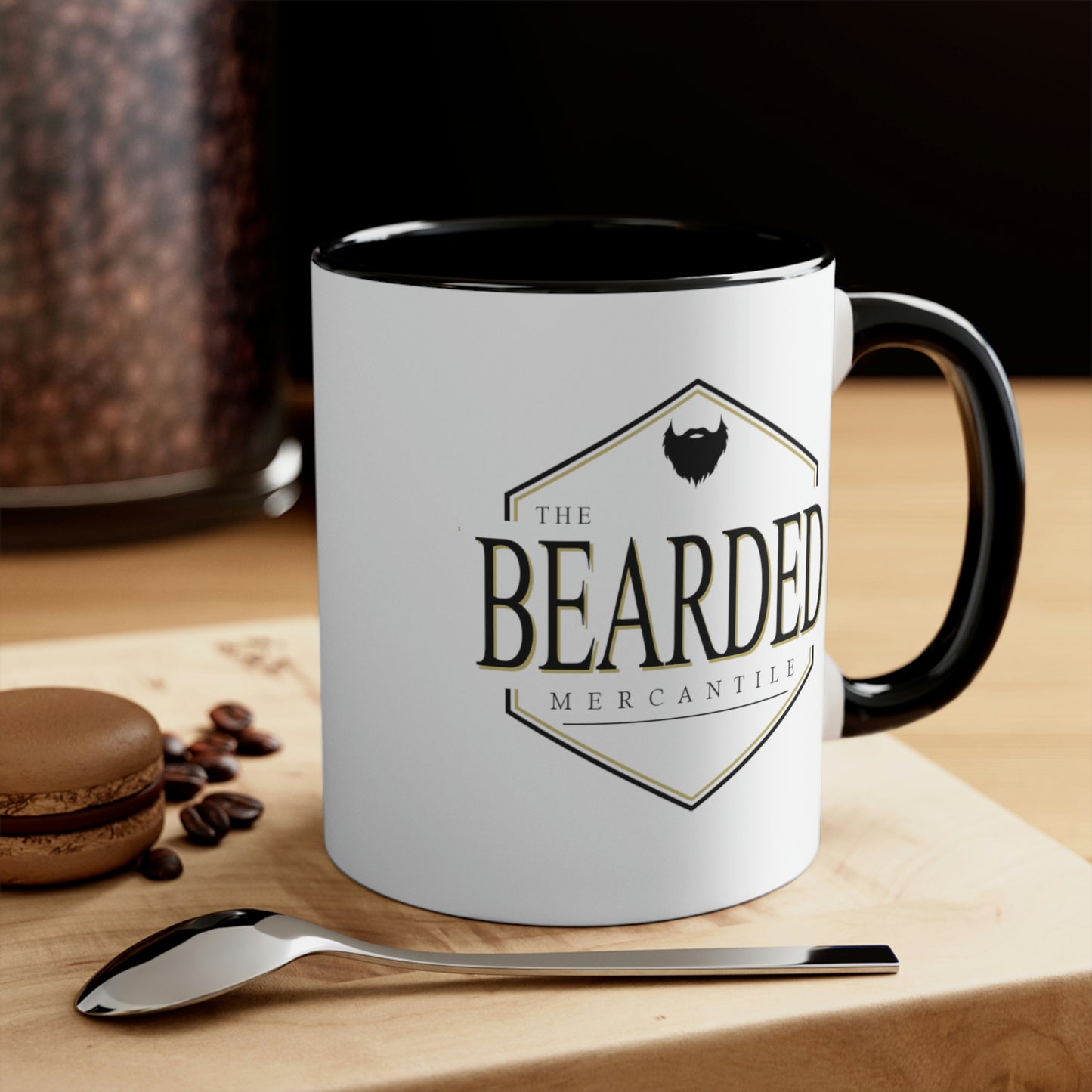 Bearded Mercantile Logo | Two-Tone 11 oz. Coffee Mug