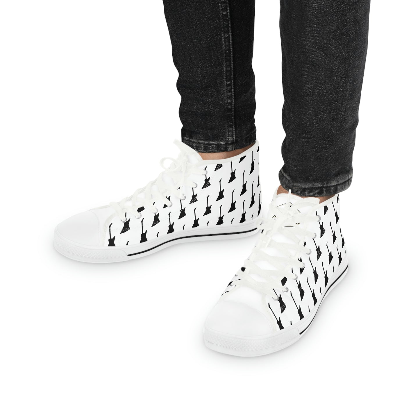 Guitar Pattern: Explorer-Style - White | High Top