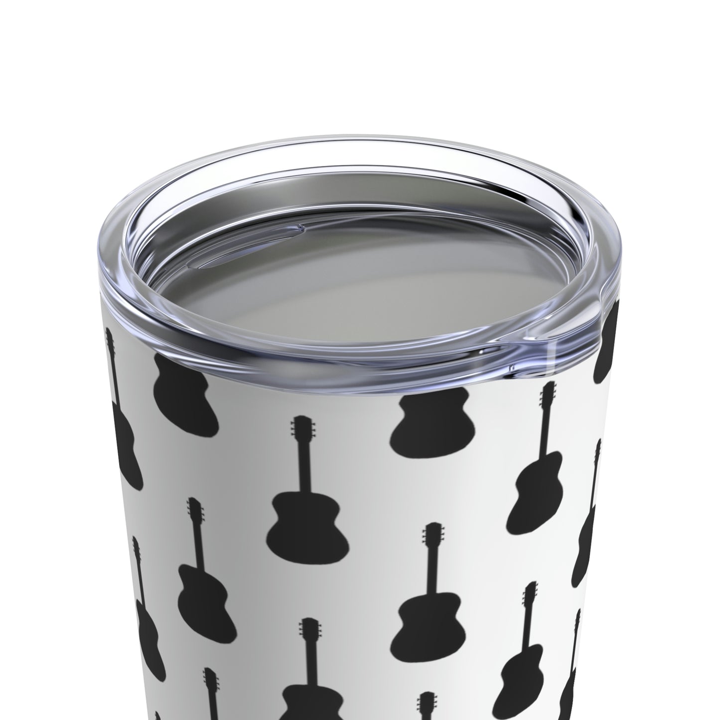 Acoustic Guitar Pattern (White) | Stainless Steel Tumbler 20oz