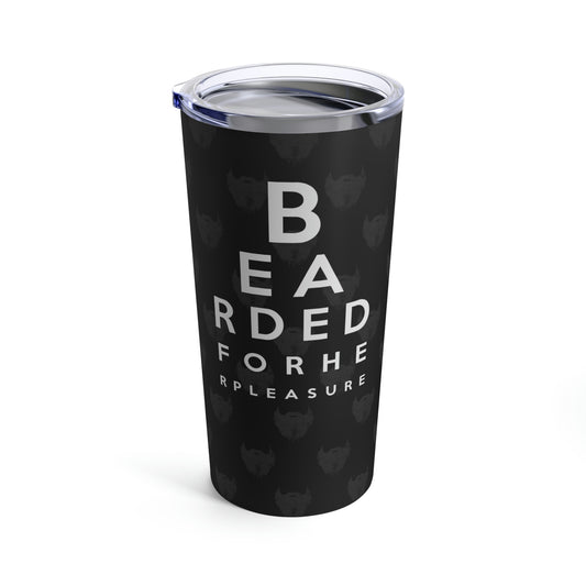 Beard Eye Chart (Black) | Stainless Steel Tumbler 20oz