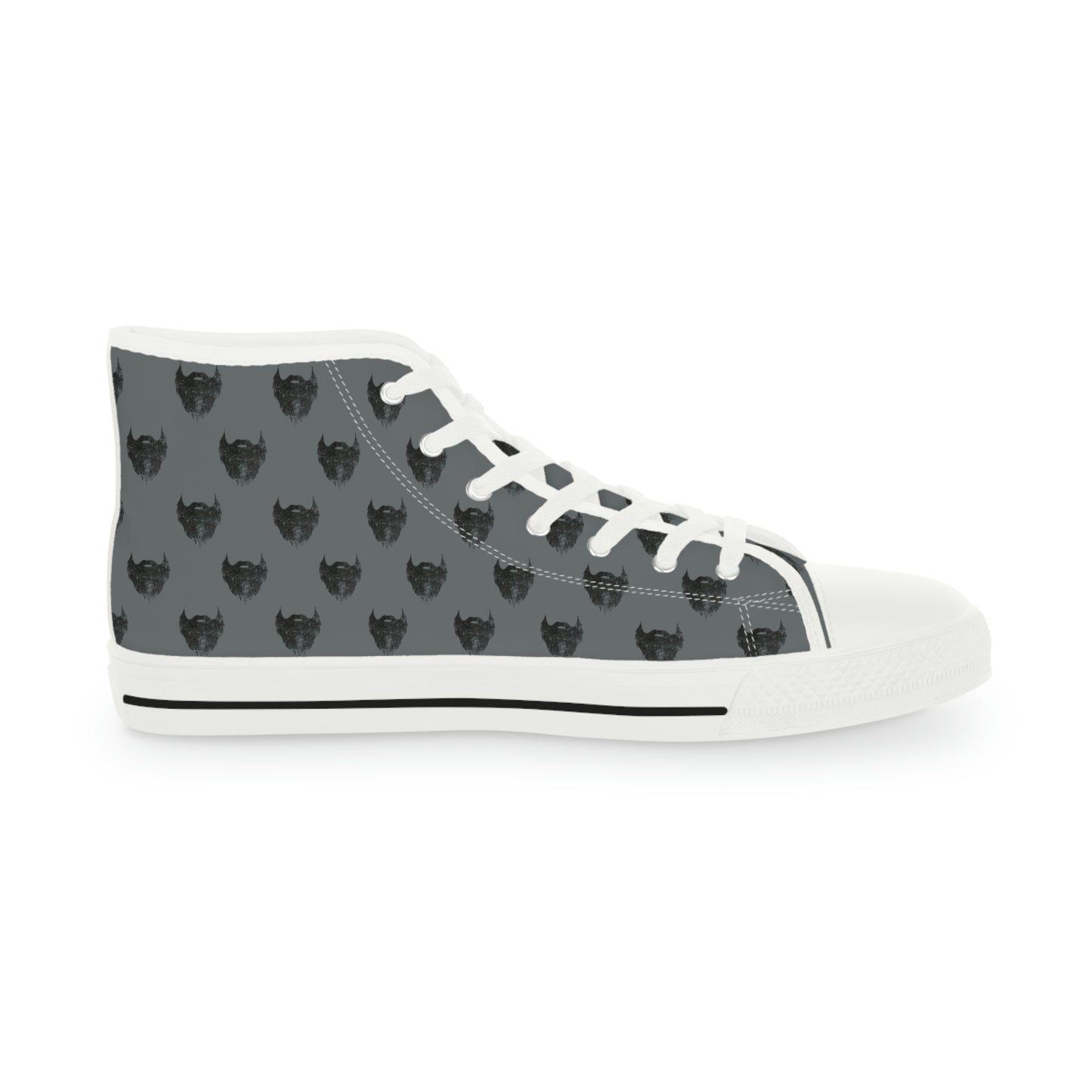 Distressed Beard Pattern - Grey | High Top