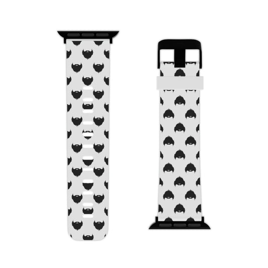 Beard Pattern (White) | Apple Watch Band