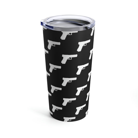 Handgun Pattern (Black) | Stainless Steel Tumbler 20oz