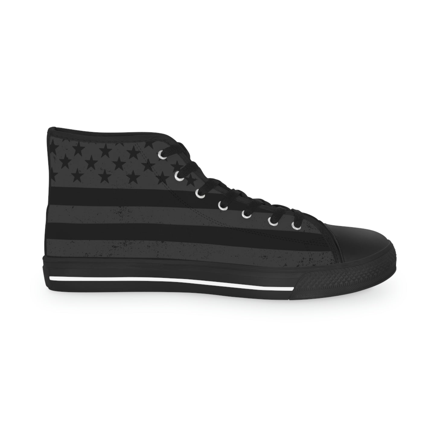 Distressed 'Merican Flag - Black | High Top