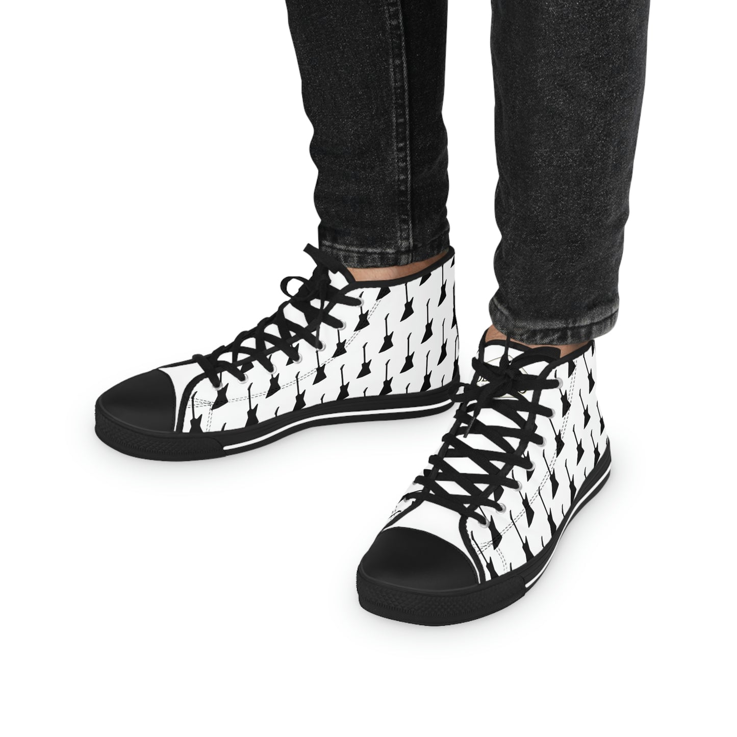 Guitar Pattern: Explorer-Style - White | High Top