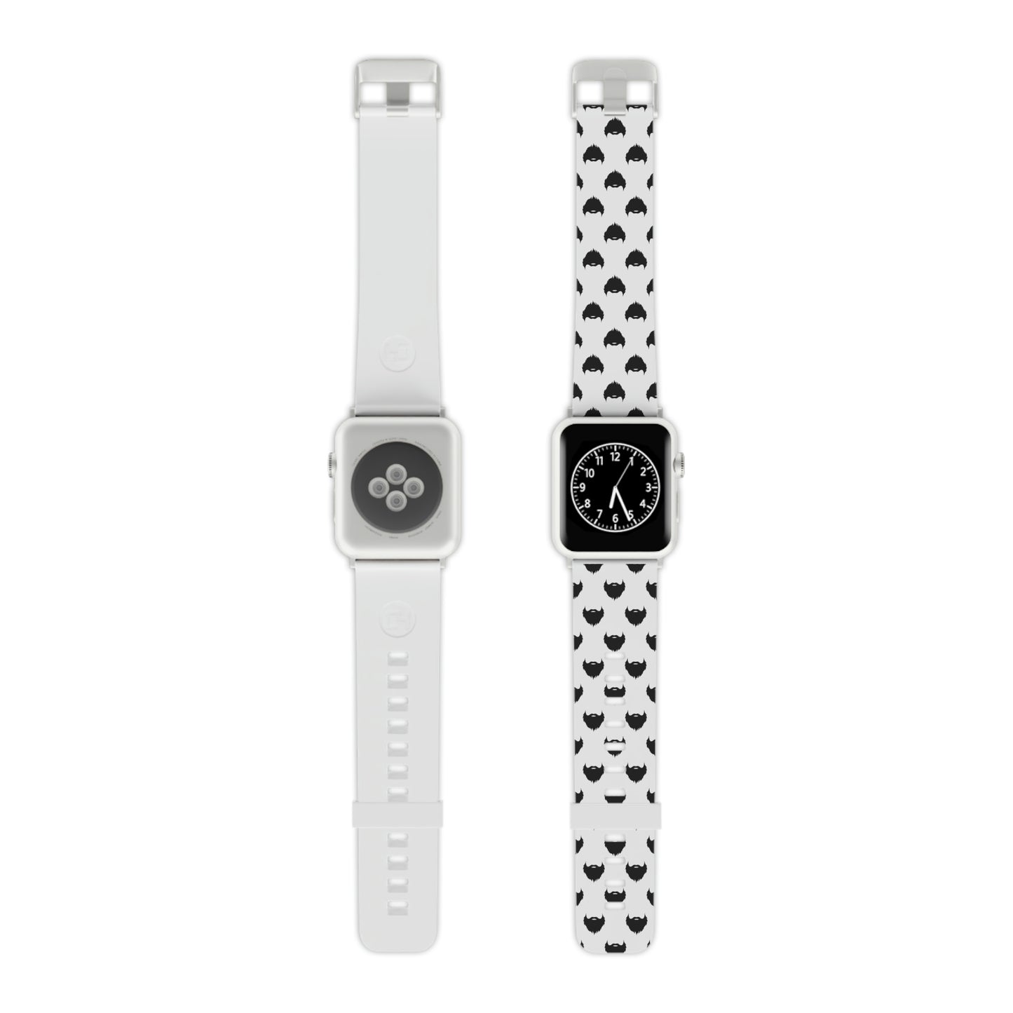 Beard Pattern (White) | Apple Watch Band