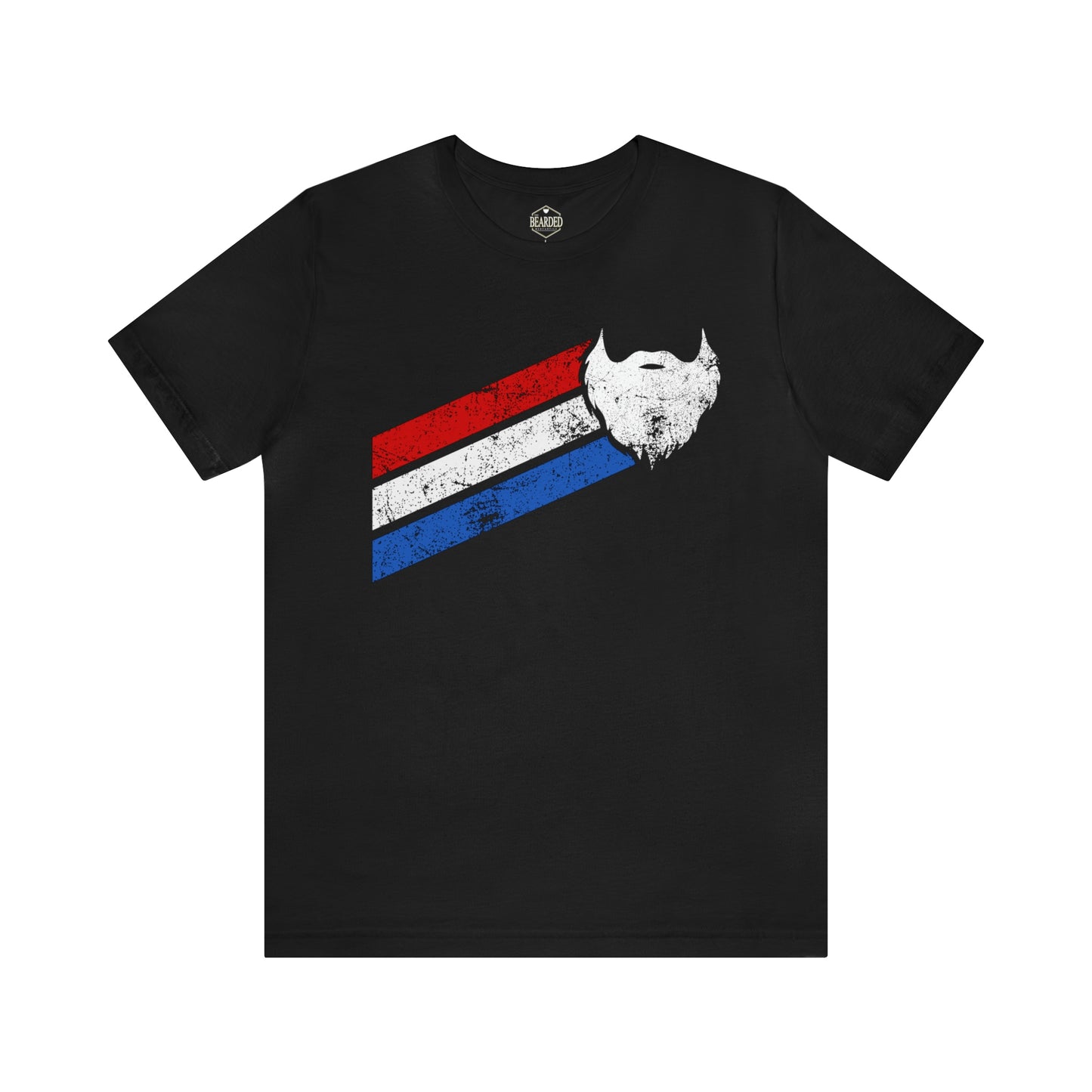 Beard w/Red, White & Blue Stripes | T-Shirt