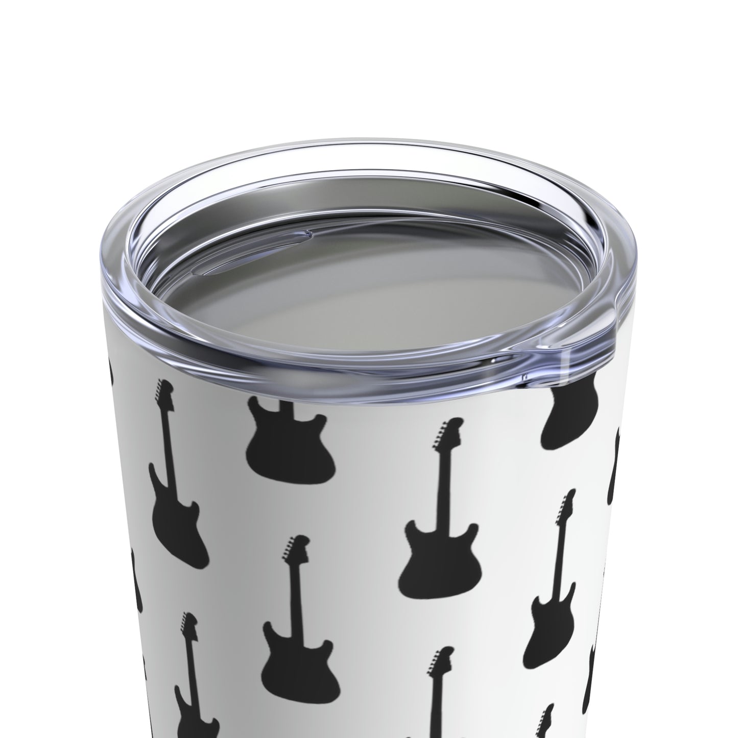 Strat-Style Guitar Pattern (White) | Stainless Steel Tumbler 20oz