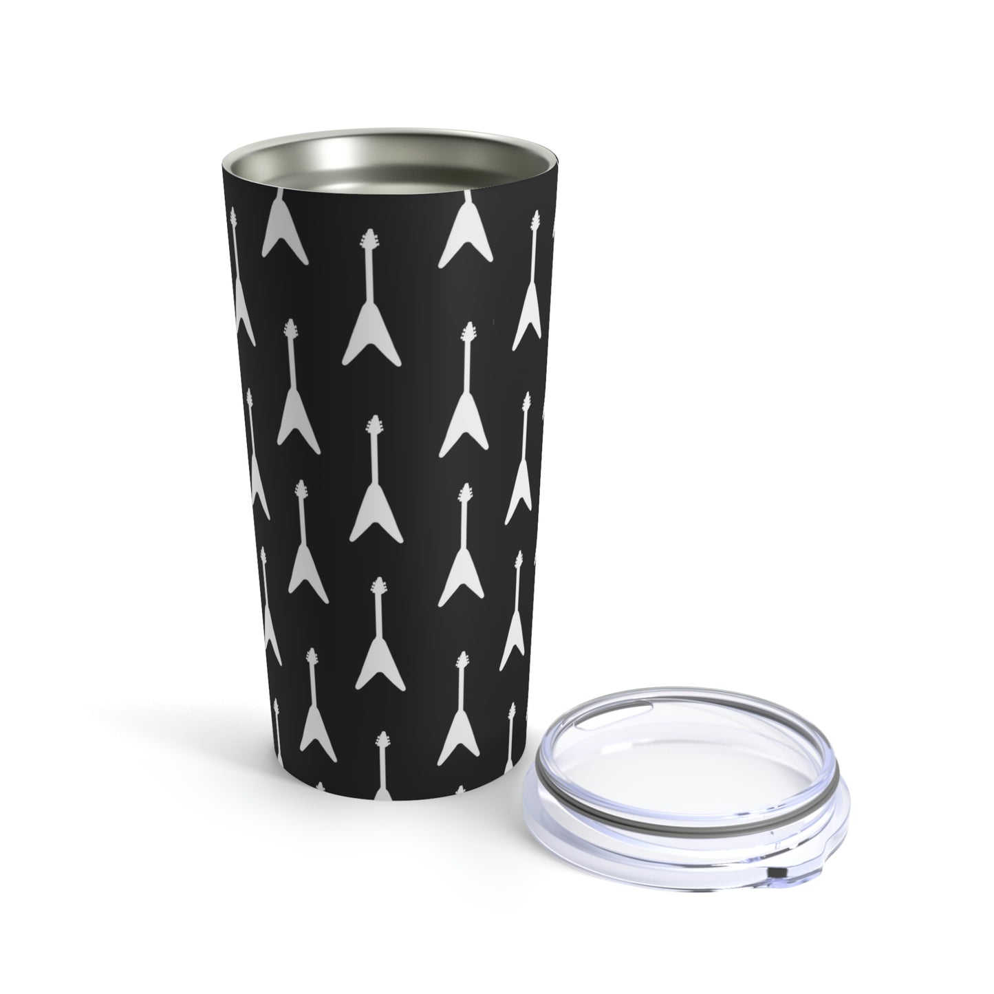 V-Style Guitar Pattern (Black) | Stainless Steel Tumbler 20oz