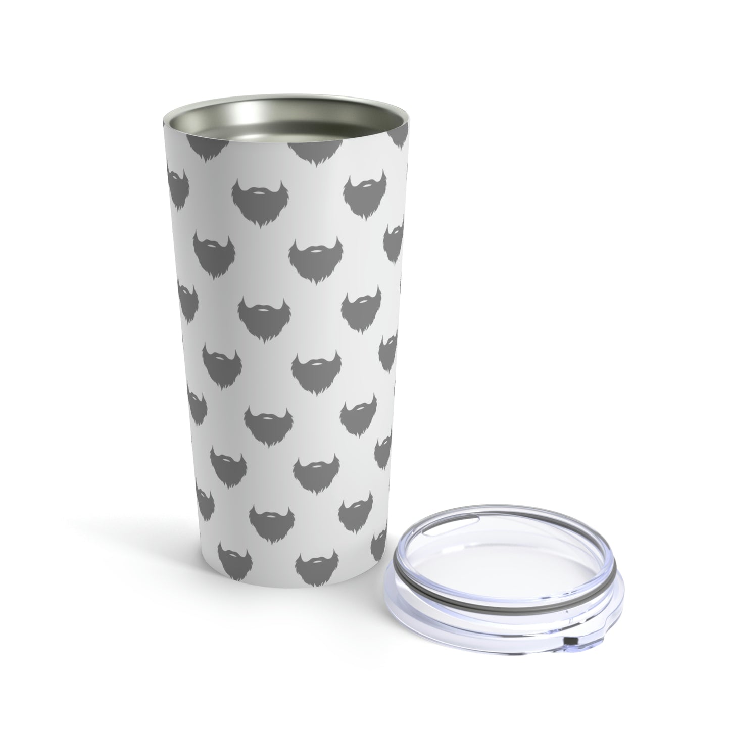 Beard pattern (White & Grey) | Stainless Steel Tumbler 20oz