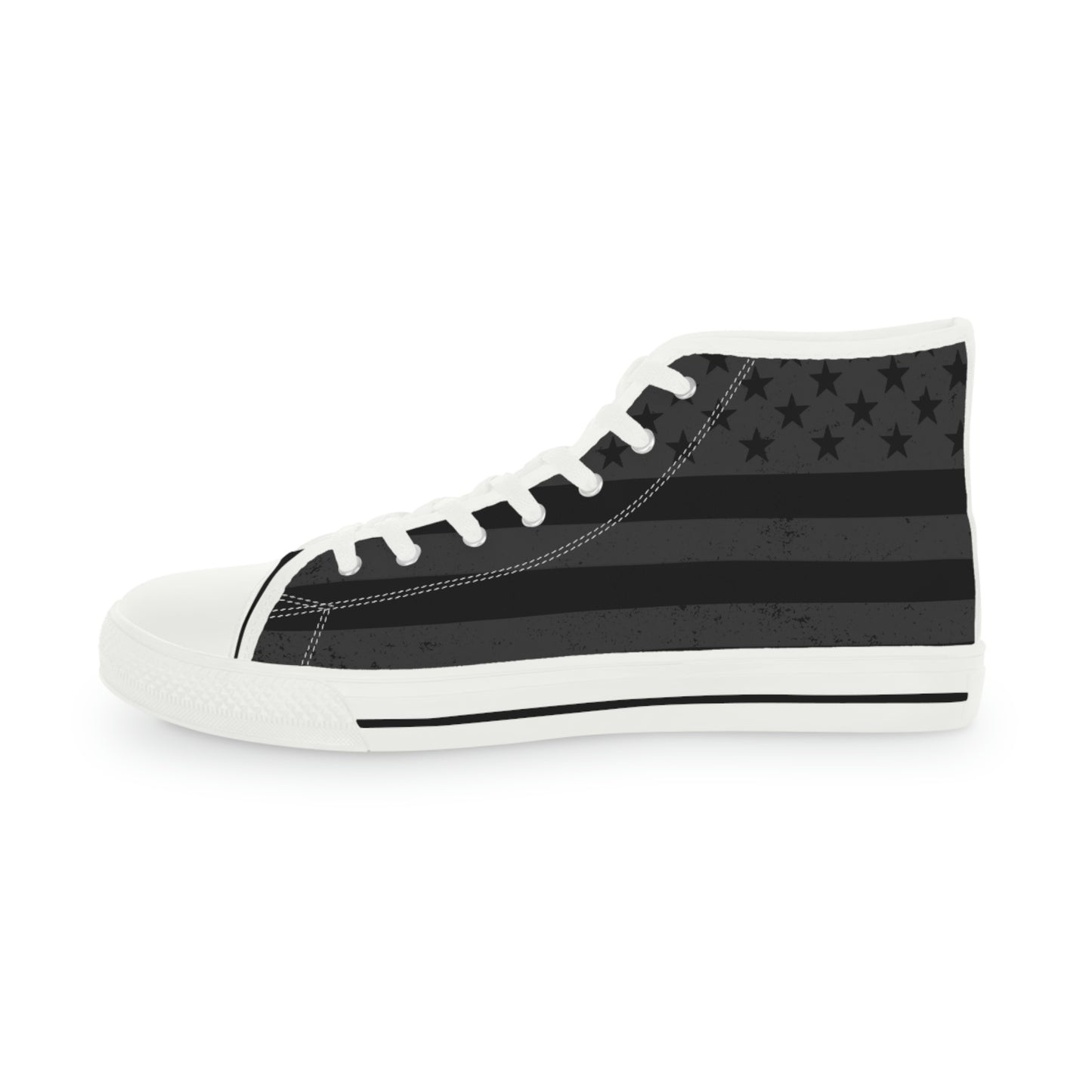 Distressed 'Merican Flag - Black | High Top