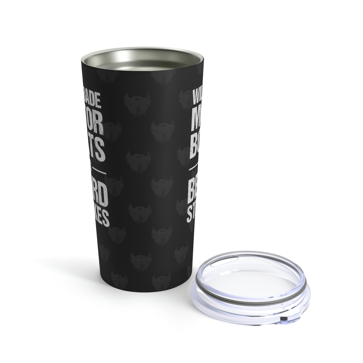 Motor Boats for Beard Strokes (Black) | Stainless Steel Tumbler 20oz