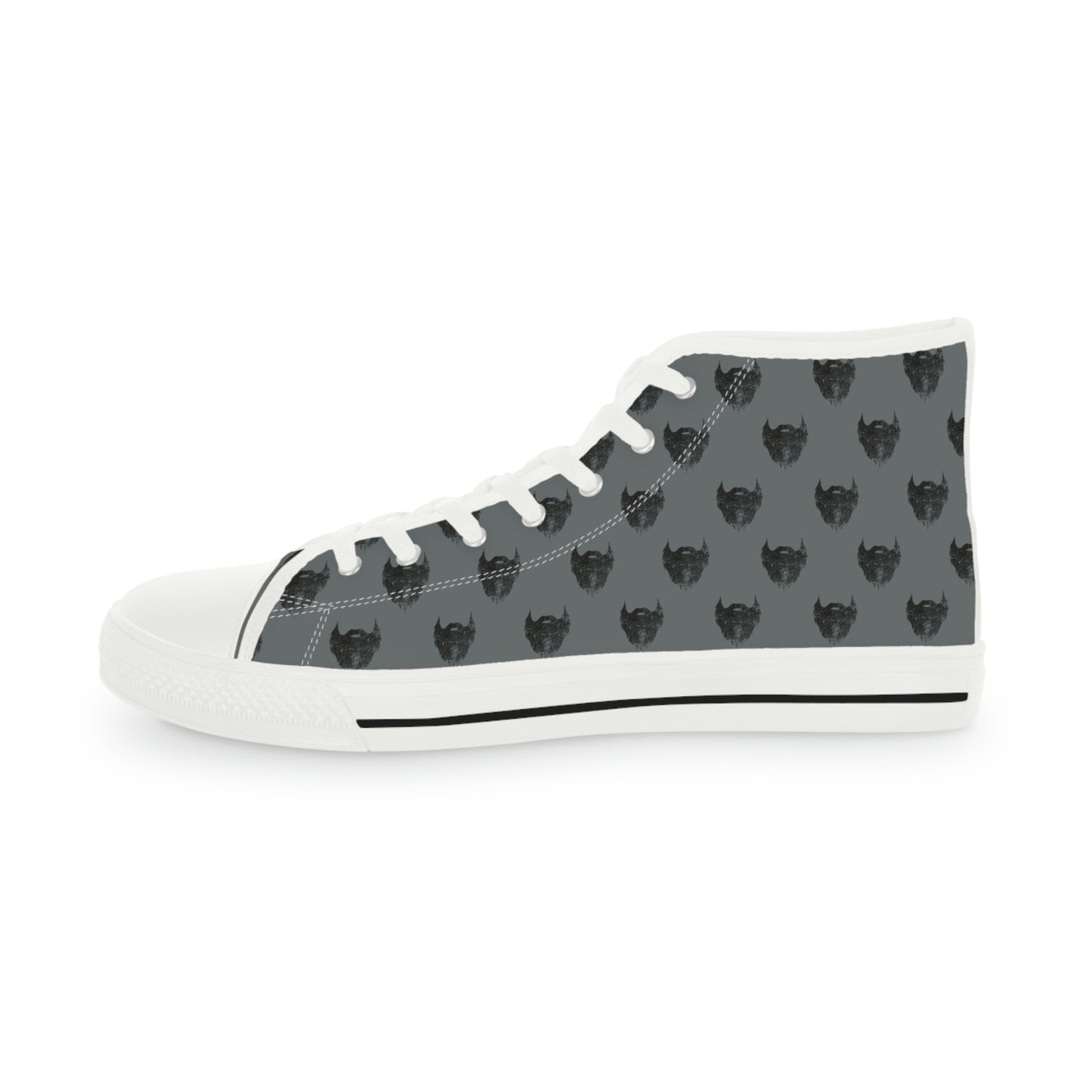 Distressed Beard Pattern - Grey | High Top