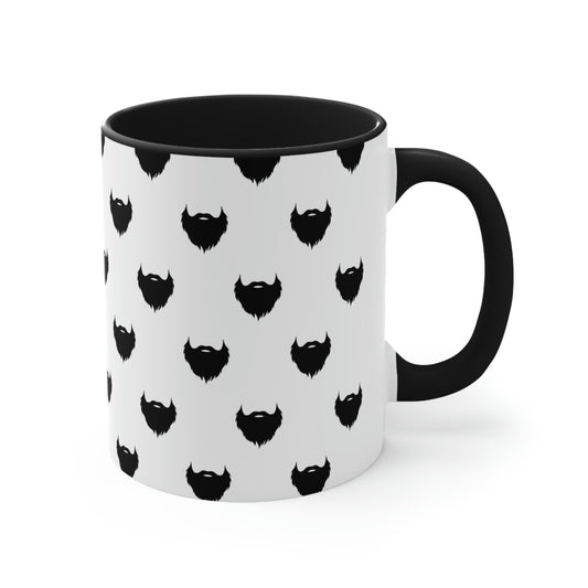 Beard Pattern | Two-Tone 11 oz. Coffee Mug