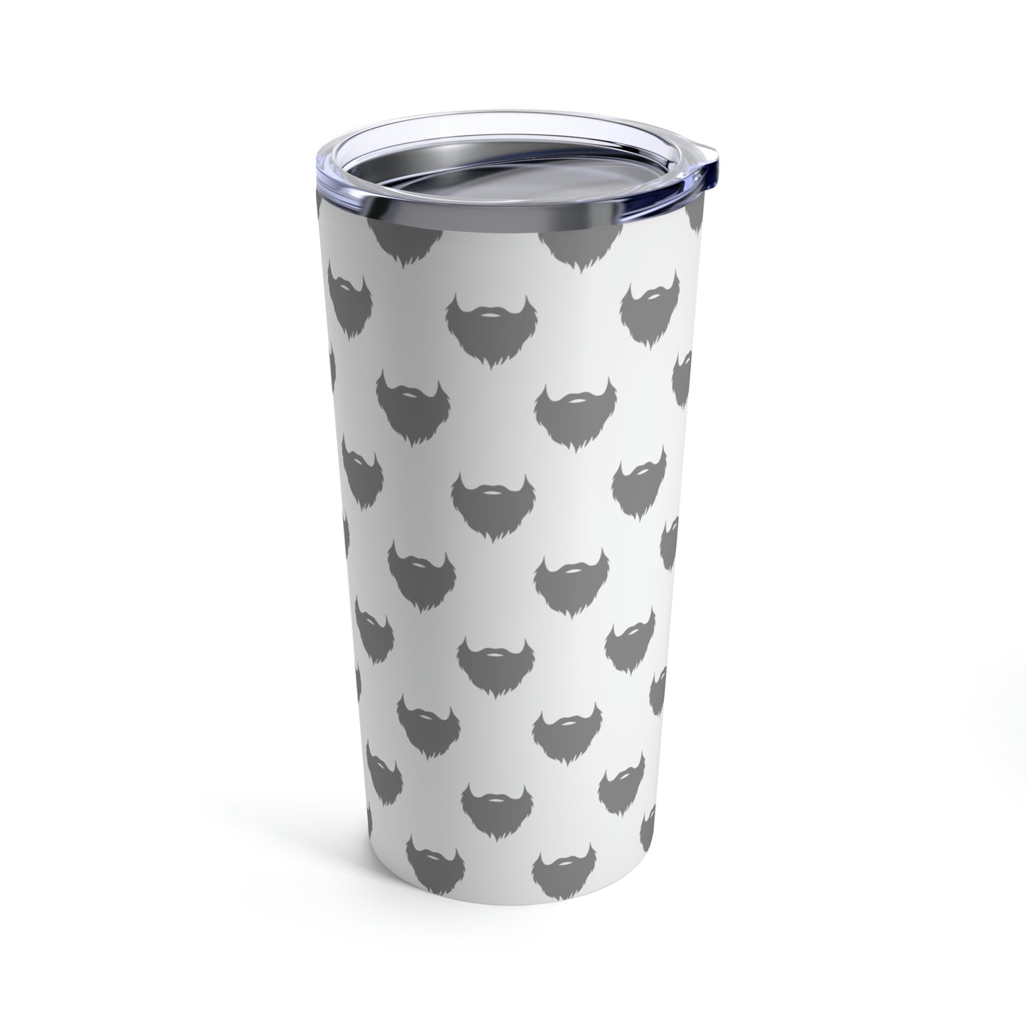 Beard pattern (White & Grey) | Stainless Steel Tumbler 20oz