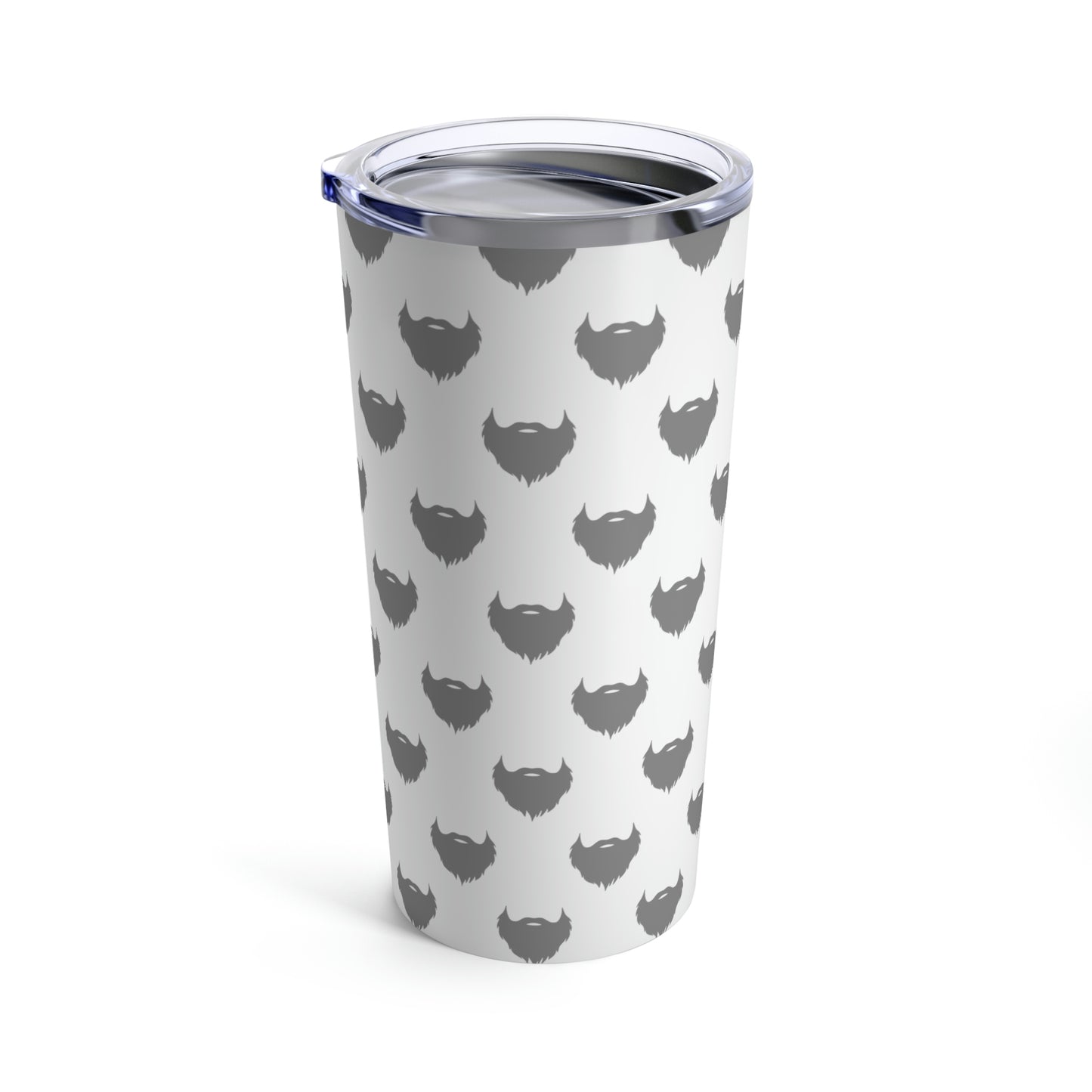 Beard pattern (White & Grey) | Stainless Steel Tumbler 20oz