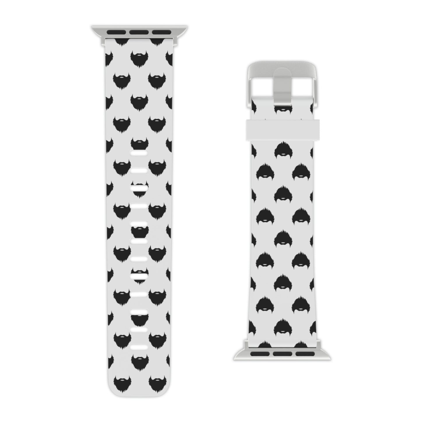 Beard Pattern (White) | Apple Watch Band