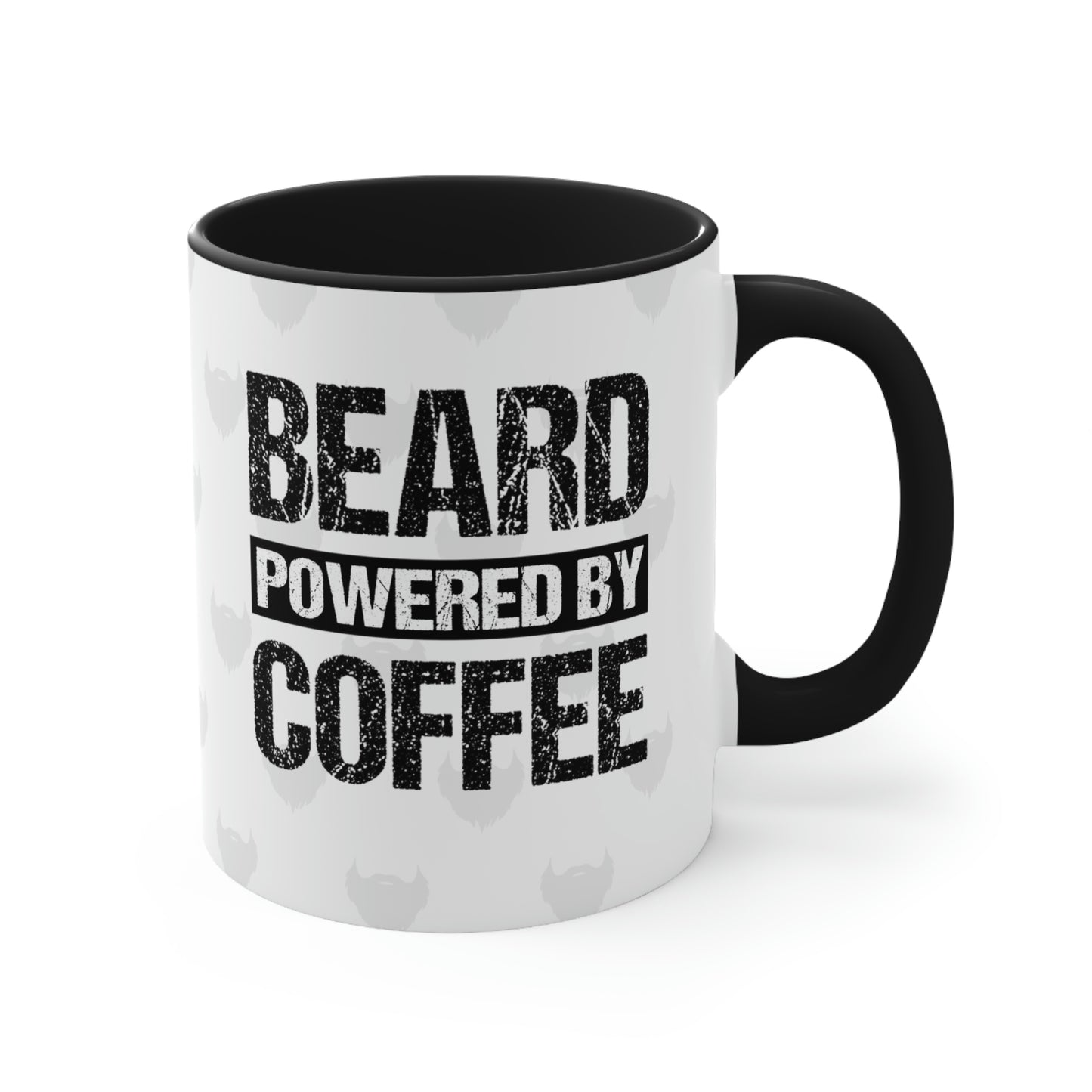 Beard Powered By Coffee | Two-Tone 11 oz. Coffee Mug