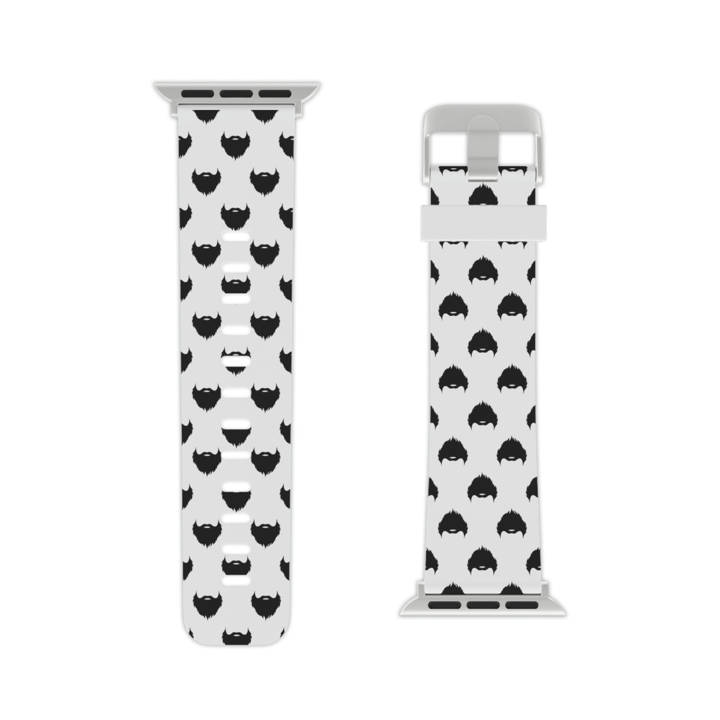 Beard Pattern (White) | Apple Watch Band