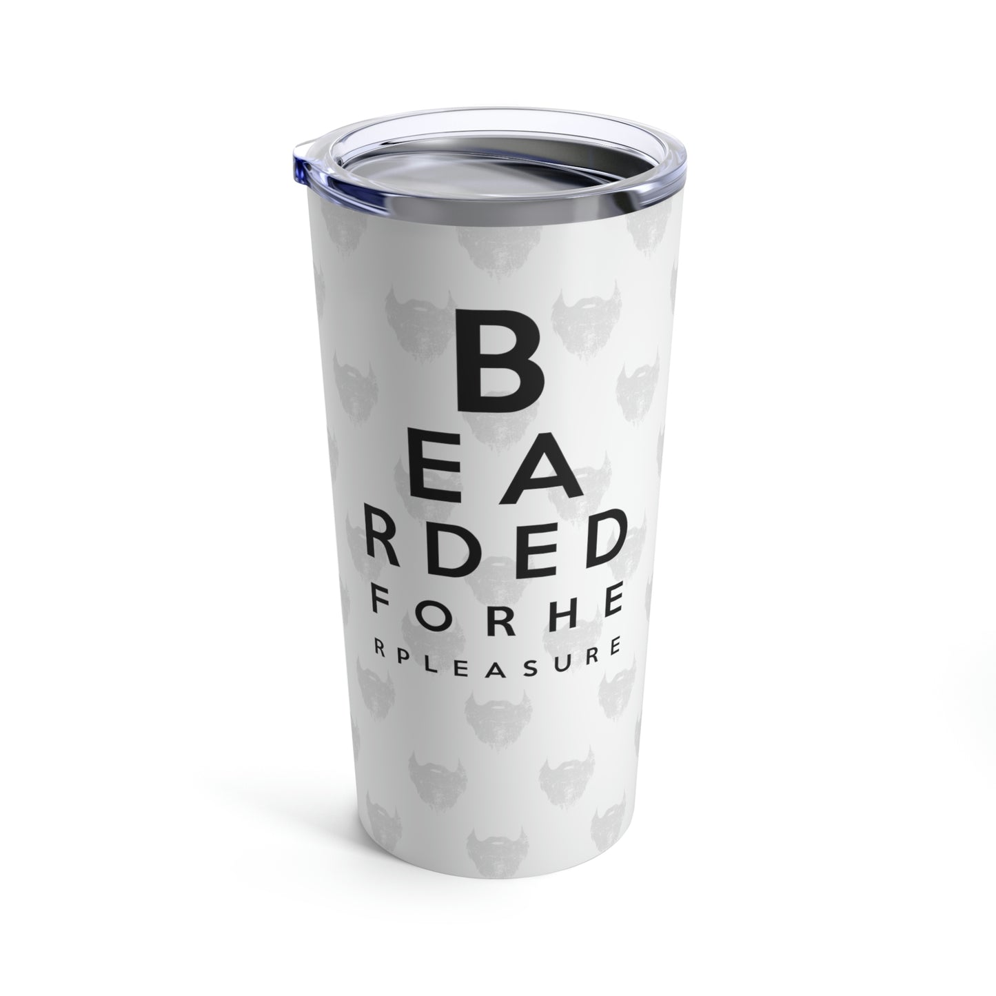 Beard Eye Chart (White) | Stainless Steel Tumbler 20oz