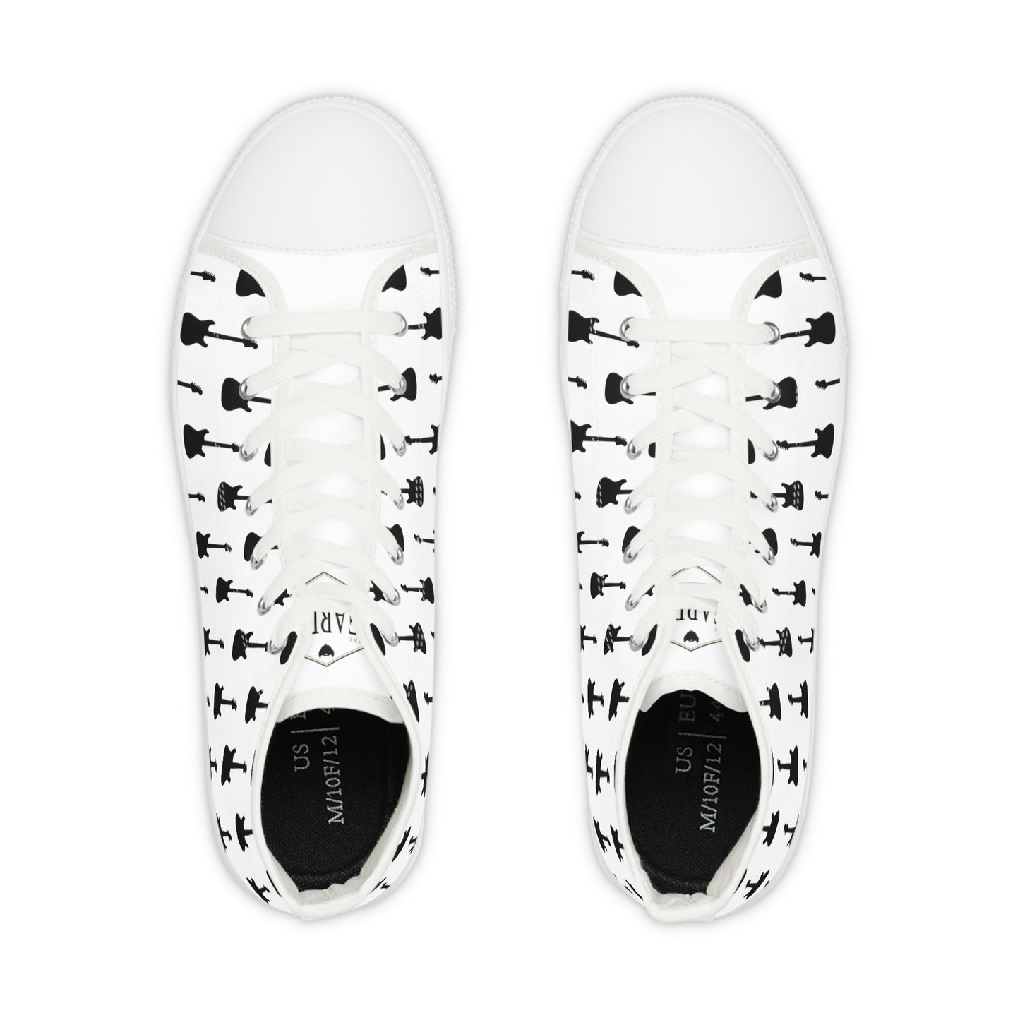 Guitar Pattern: Strat-Style - White | High Top