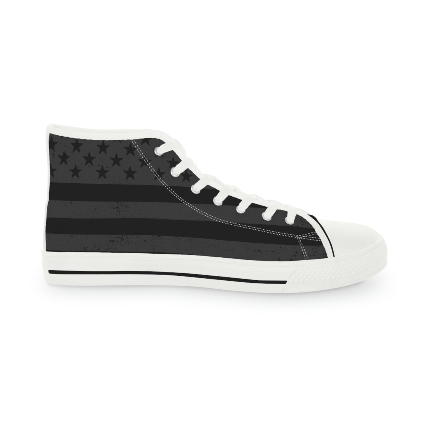 Distressed 'Merican Flag - Black | High Top