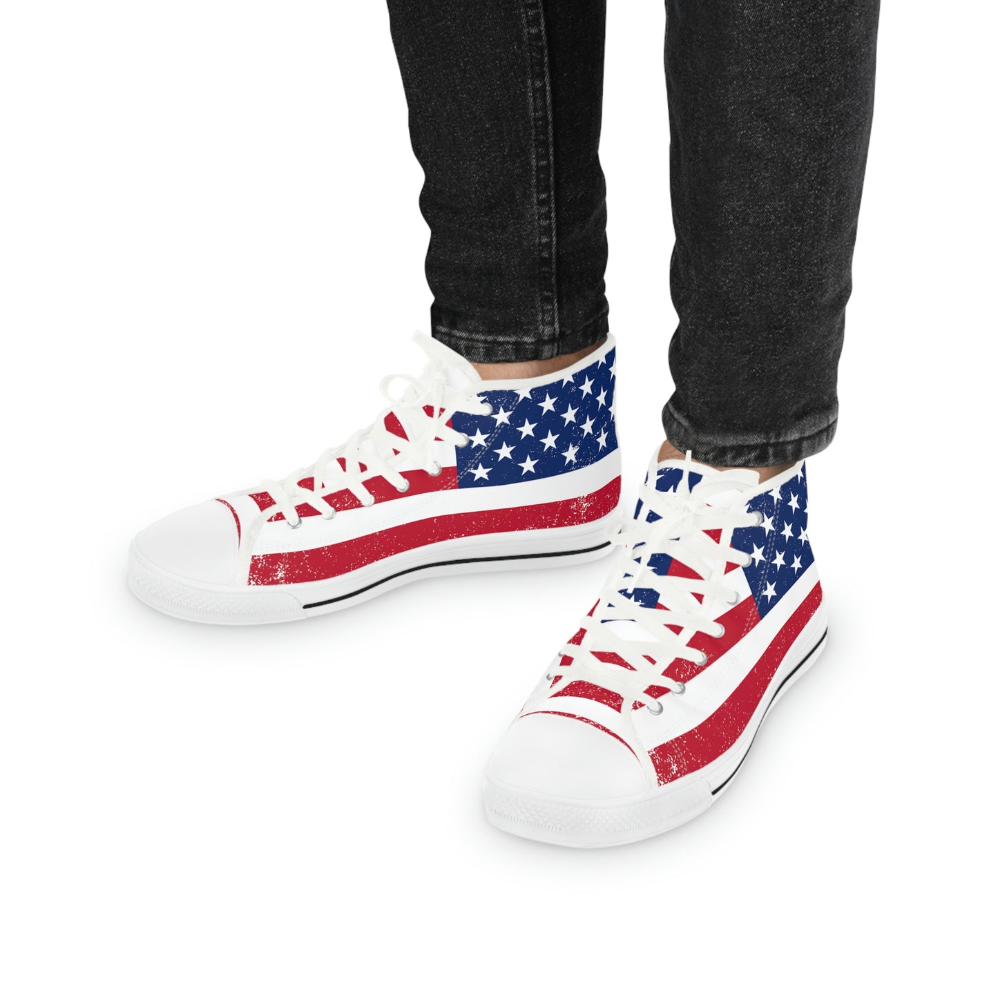 Distressed 'Merican Flag | High Top