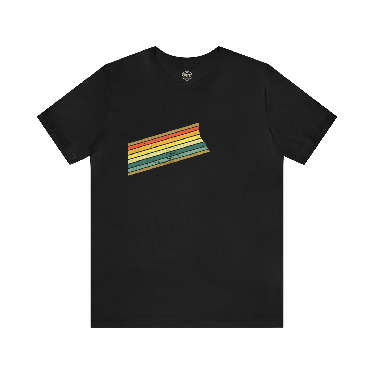 Beard w/Vintage Style Stripes | T-Shirt