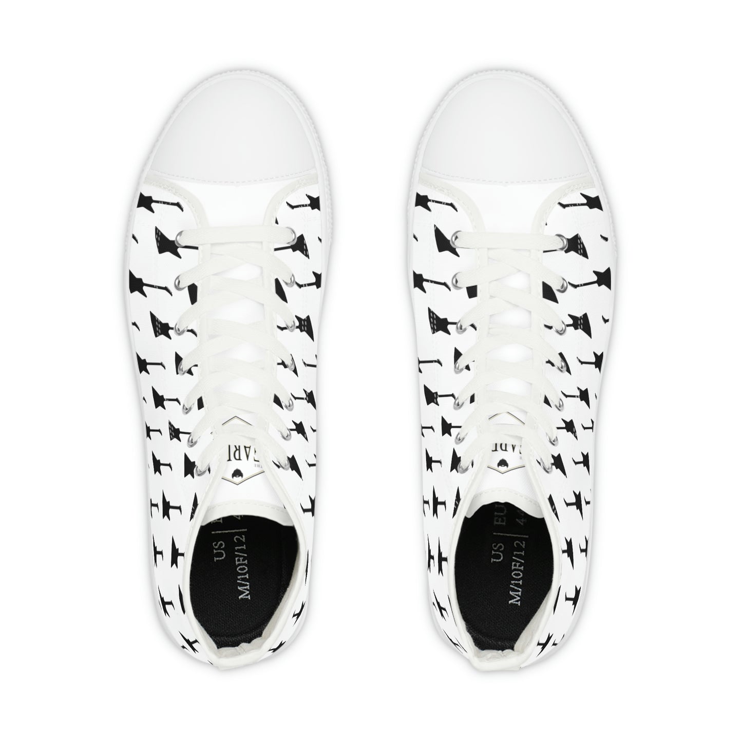 Guitar Pattern: Explorer-Style - White | High Top