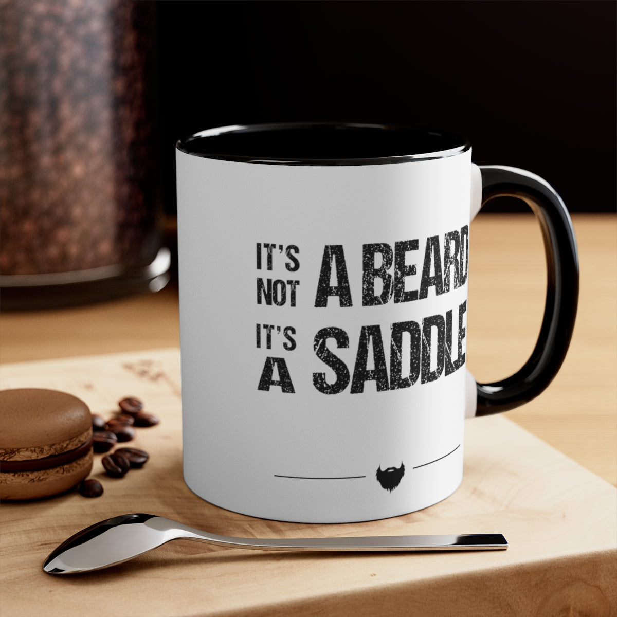 It's Not A Beard, It's A Saddle | Two-Tone 11 oz. Coffee Mug