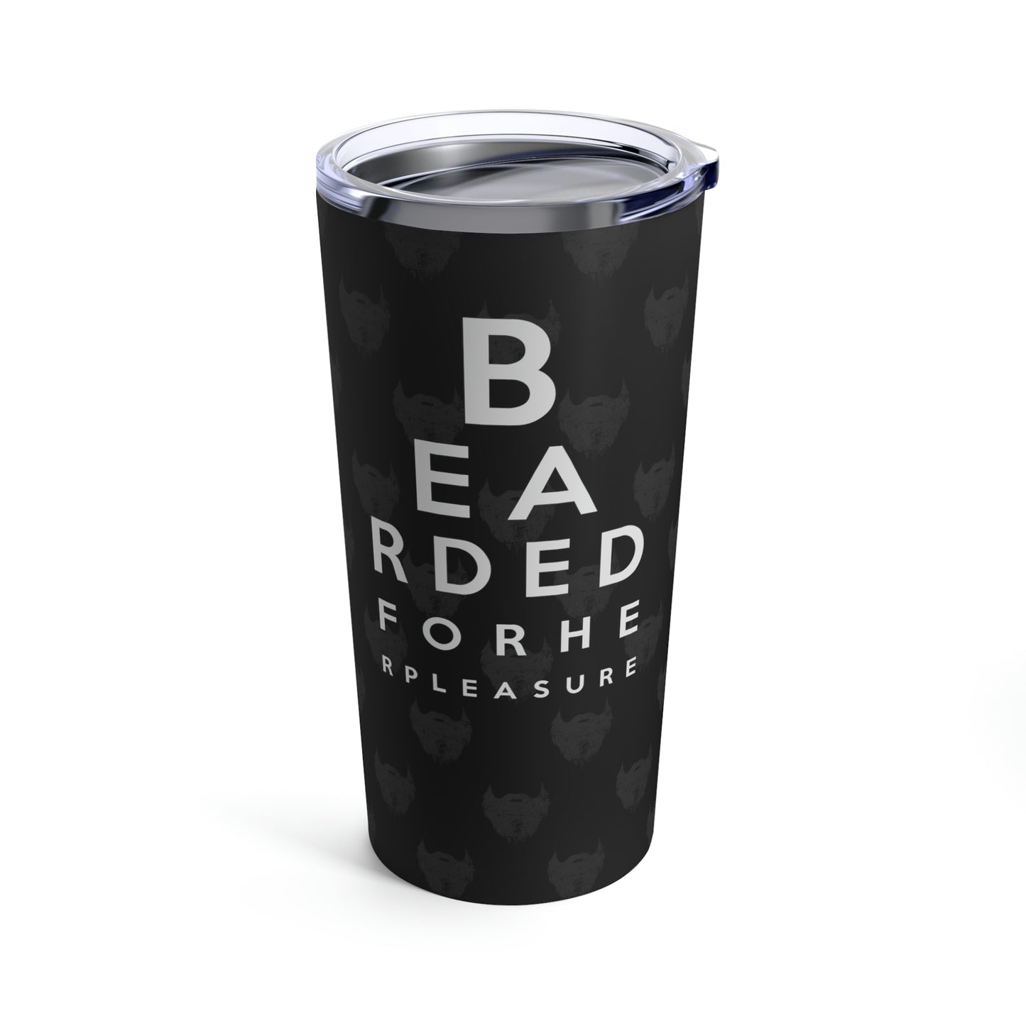 Beard Eye Chart (Black) | Stainless Steel Tumbler 20oz