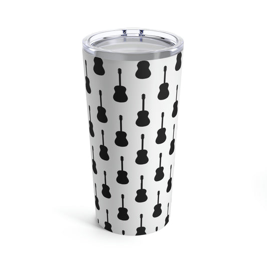 Acoustic Guitar Pattern (White) | Stainless Steel Tumbler 20oz