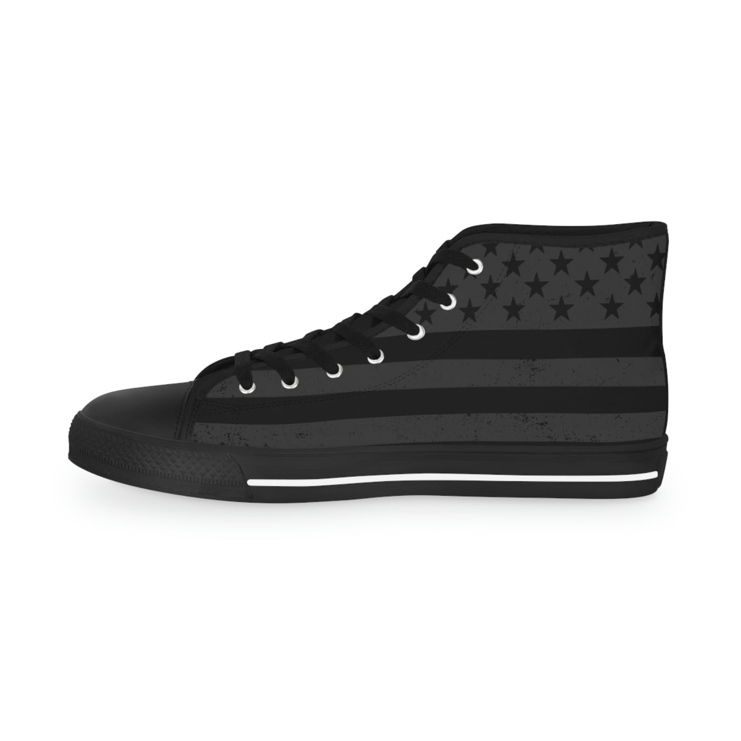 Distressed 'Merican Flag - Black | High Top